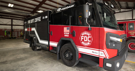 Fire Dept. Coffee's New Rosenbauer Fire Truck is Ready to Serve Communities Affected by Disasters