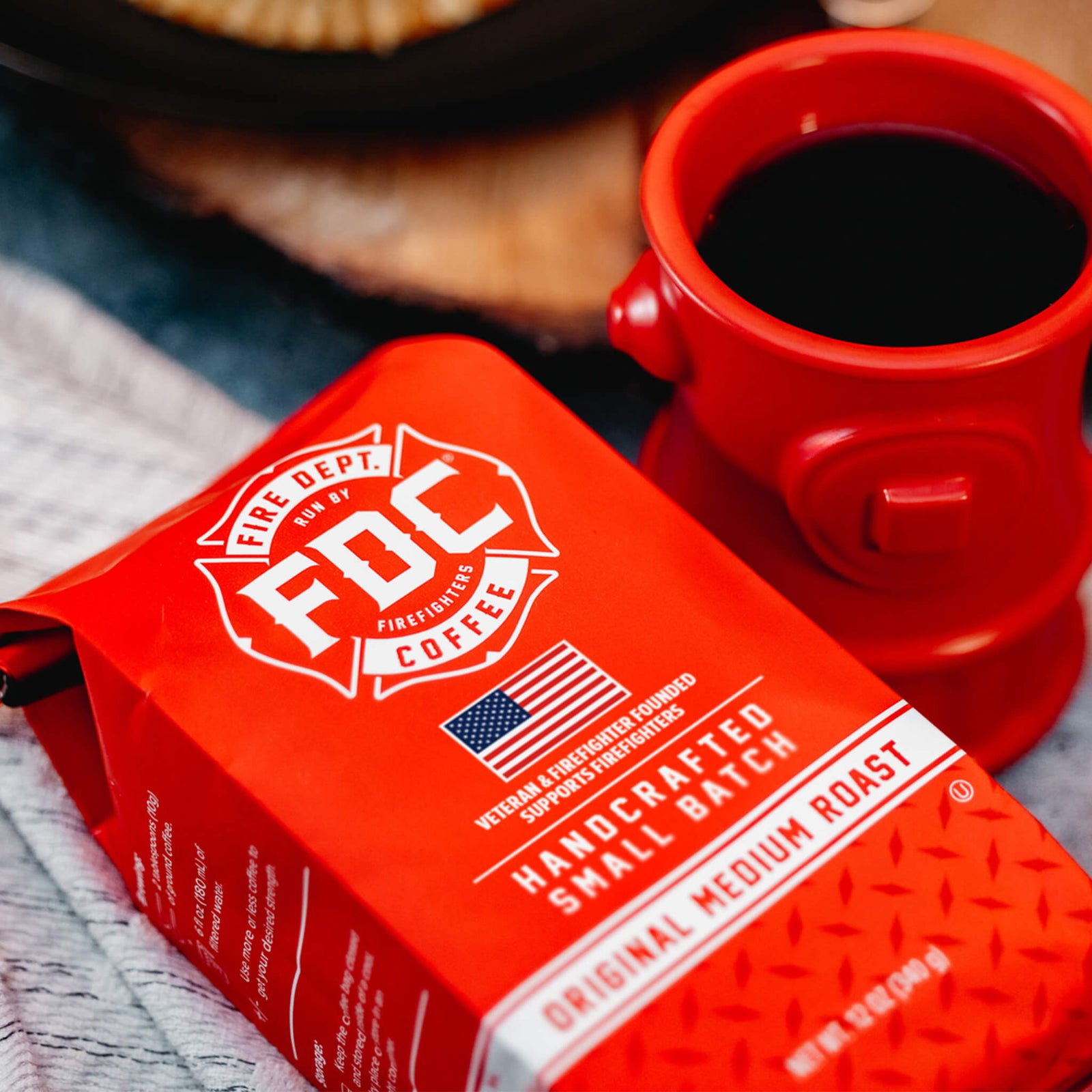12 oz bag of Fire Department Coffee's Original Medium Roast Coffee