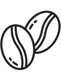Icon of roasted coffee beans
