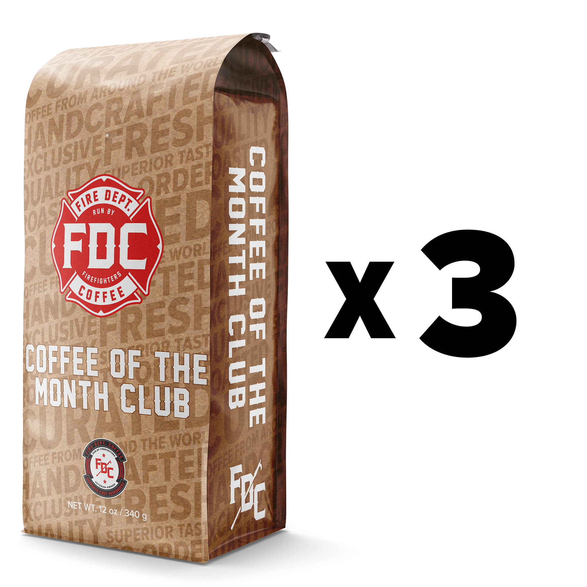 Bag with label saying subscription is for 3 months