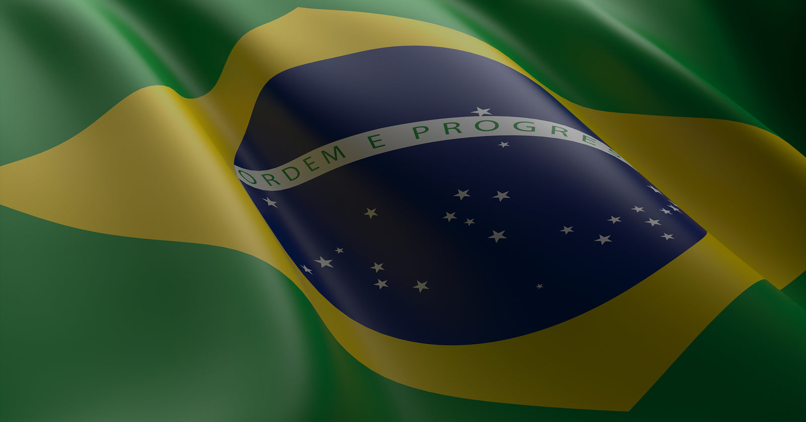 Brazil flag waving.