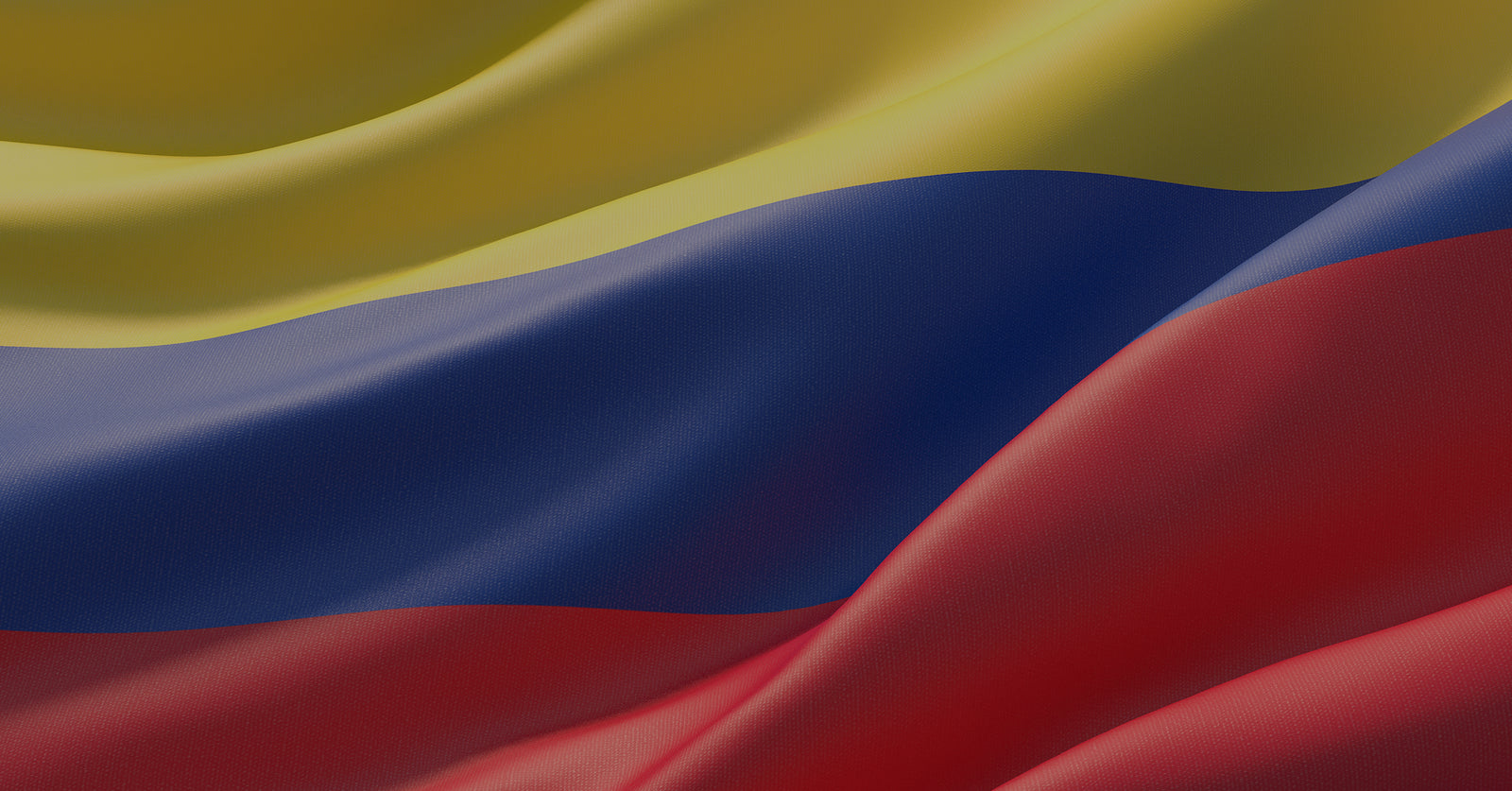 Columbian flag with the colors yellow, blue, and red.