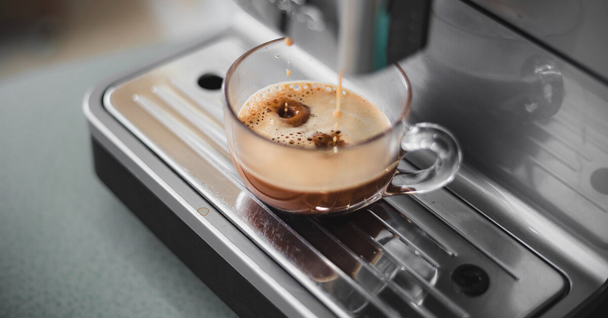 Coffee brewed after descaling a coffee machine