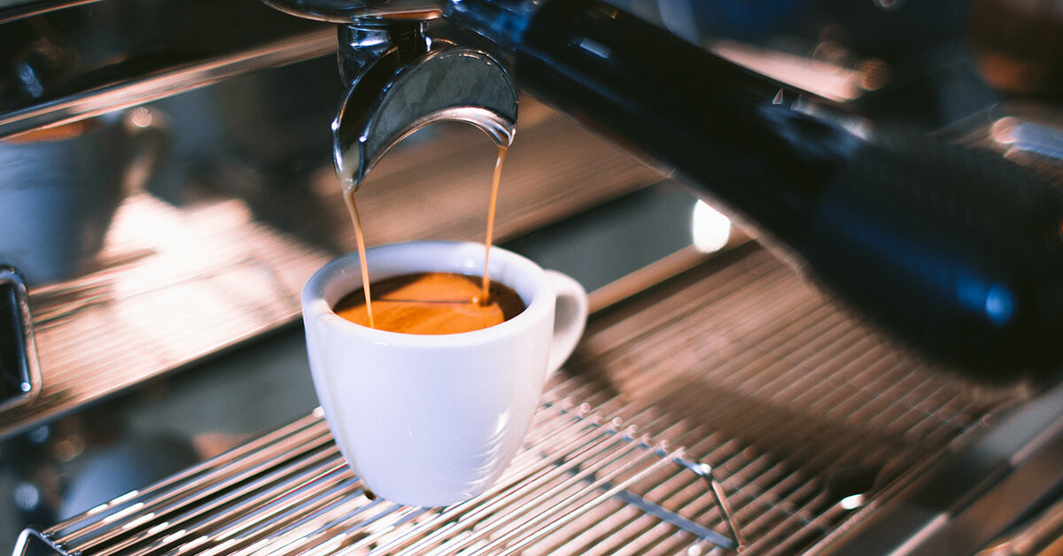 Shot made with an espresso machine at home