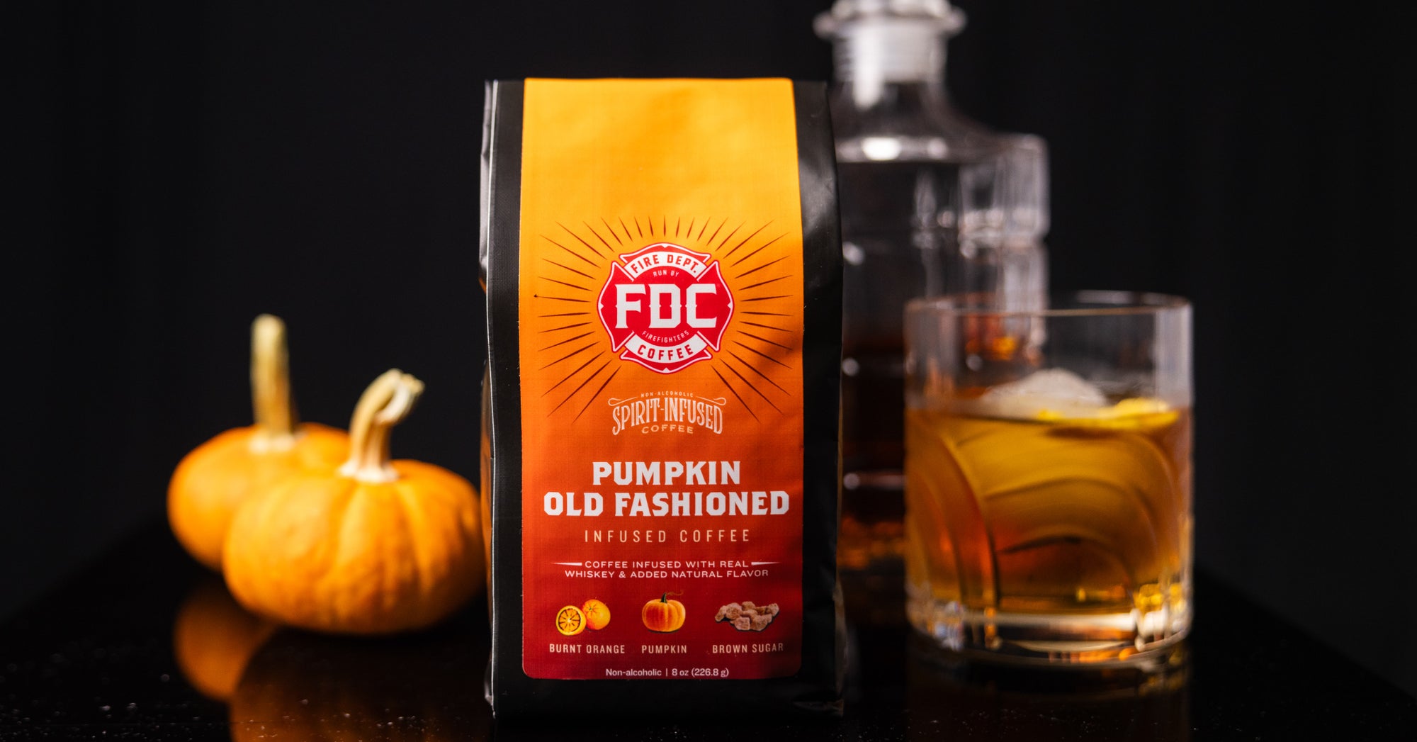 Featuring October's Spirit Infused Coffee - Pumpkin Old Fashioned Coffee.