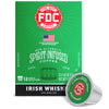 FDC Fire Department Spirit Infused Coffee Irish Whiskey flavor box with one single-serve coffee capsule shown in front on a white background.