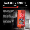A bag of Fire Department Coffee Club United Services coffee stands on a reflective surface against a dark background with a large 'BALANCE & SMOOTH' graphic and a progress bar. Text on the left explains that $2 from each bag purchased supports the South Carolina State Firefighters Foundation.
