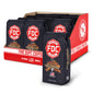 Fire Dept. Coffee packaging with red and black design on a white background