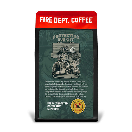 A bag of Fire Department Coffee Club for may