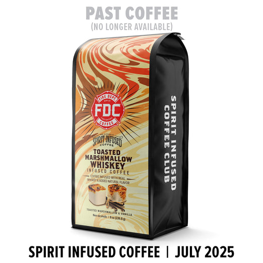 Two bags of FDC Coffee Club Butter Toffee Bourbon coffee