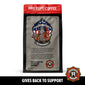 Fire Dept. Coffee package with screw city Strong design on a white background

