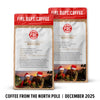 Two packages of Fire Dept. Coffee with a scenic image and text on a white background

