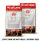 Two packages of Fire Dept. Coffee with a scenic image and text on a white background


