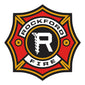 Rockford Fire logo with red, black, and yellow colors on a white background

