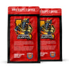 Two coffee bags featuring the 'Guardians of the Golden State' design.