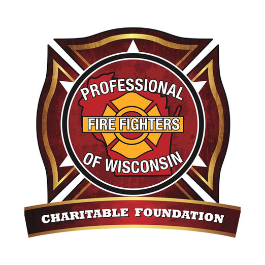 Logo of the Professional Fire Fighters of Wisconsin Charitable Foundation on a white background
