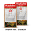 Two Fire Dept. Coffee packages with a scenic image of a coffee farm on a white background.


