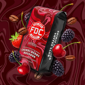 Coffee bag with FDC Coffee branding on a white background