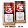 Two packages of FDC Firefighter Coffee from Mexico on a white background