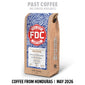 Fire Dept. Coffee bag with Honduras coffee label on a white background