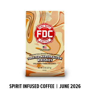 FDC Coffee Toasted Marshmallow Whiskey packaging on a white background
