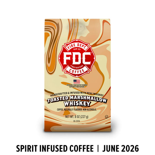 FDC Coffee Toasted Marshmallow Whiskey packaging on a white background