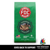 Green bag of Fire Department Coffee with logo and text on a white background