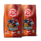 Two 12 oz bags of FDC Fire Department Certified Coffee, United Through Service, displayed side-by-side on a white background.