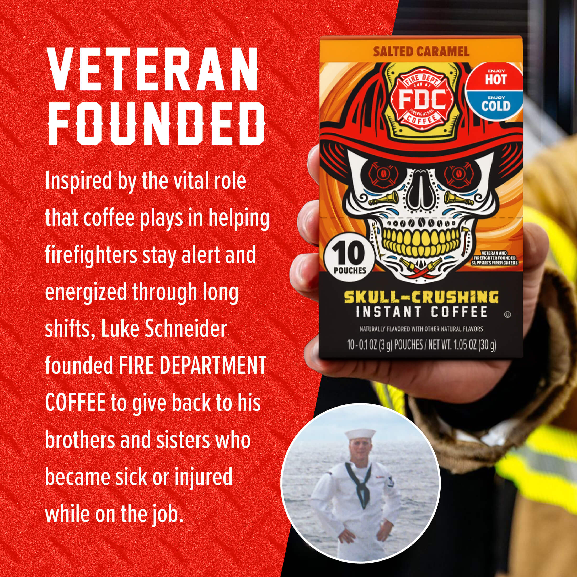 Salted Caramel Skull-Crushing Instant Coffee - Fire Department Coffee