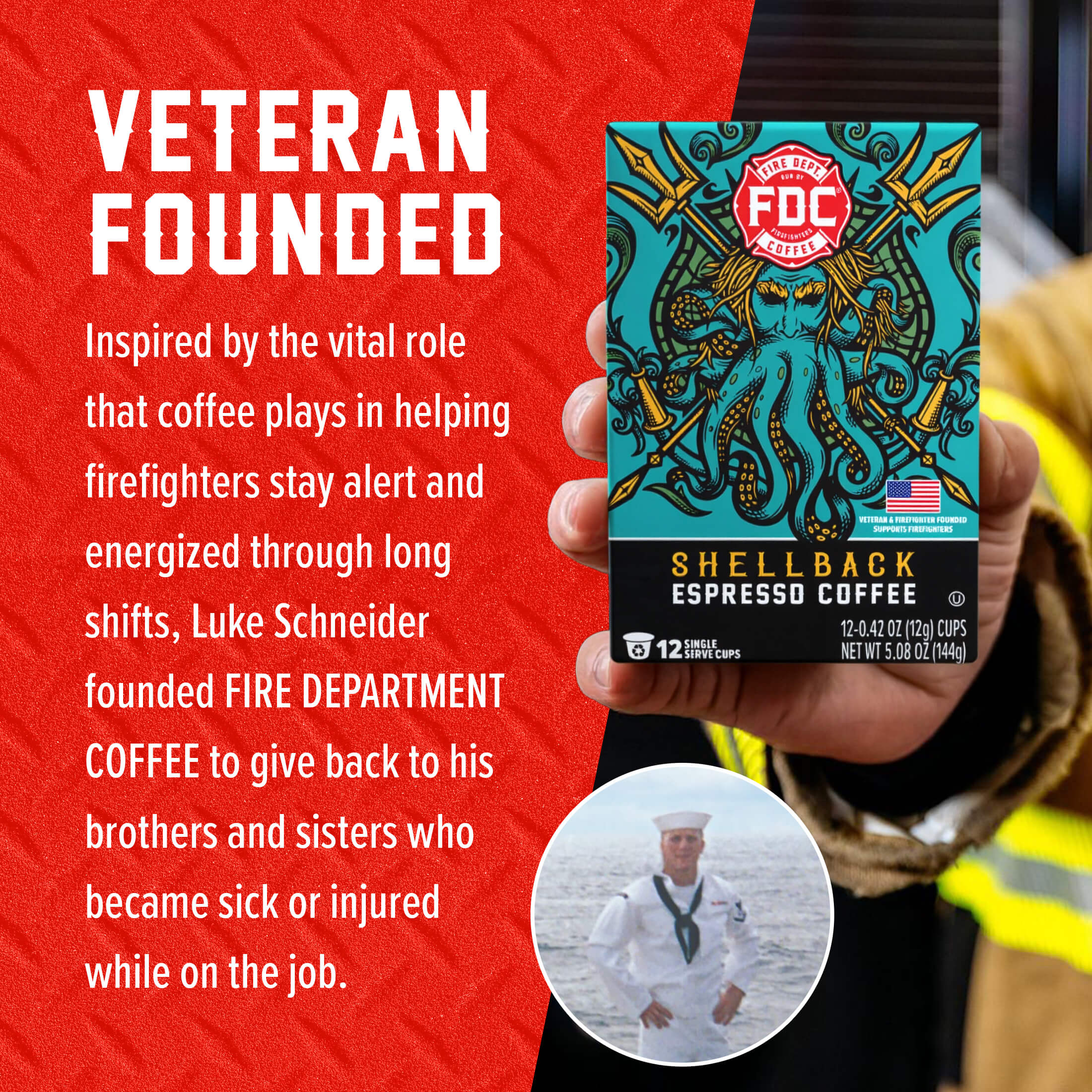 Shellback Espresso Coffee Pods - 12 or 24 Count - Fire Department