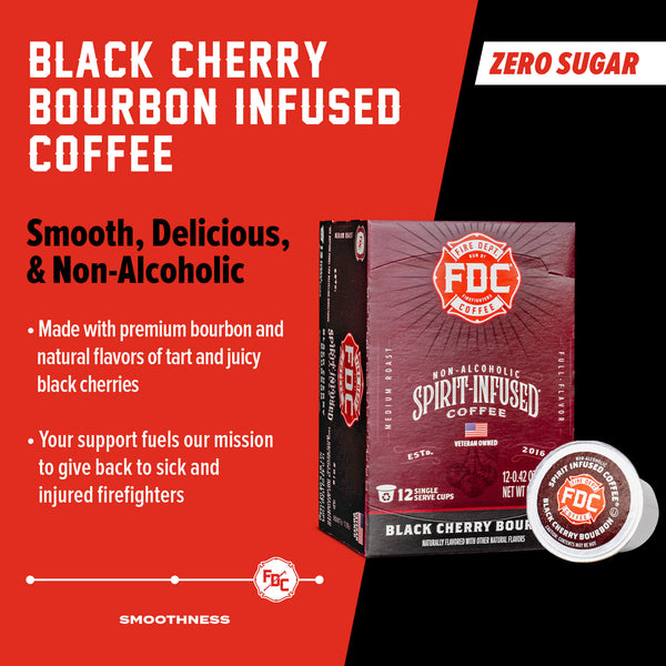 Black Cherry Bourbon Infused Coffee Pods, 12 Boxes (144 Cups)
