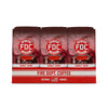 front view of twelve 12 oz bags of Cherry Donut Coffee in open display box