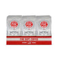 front view of twelve 12 oz bags of Vanilla Bean Bourbon Infused Coffee in open display box