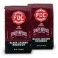 Two 12 oz bags of black cherry bourbon infused coffee