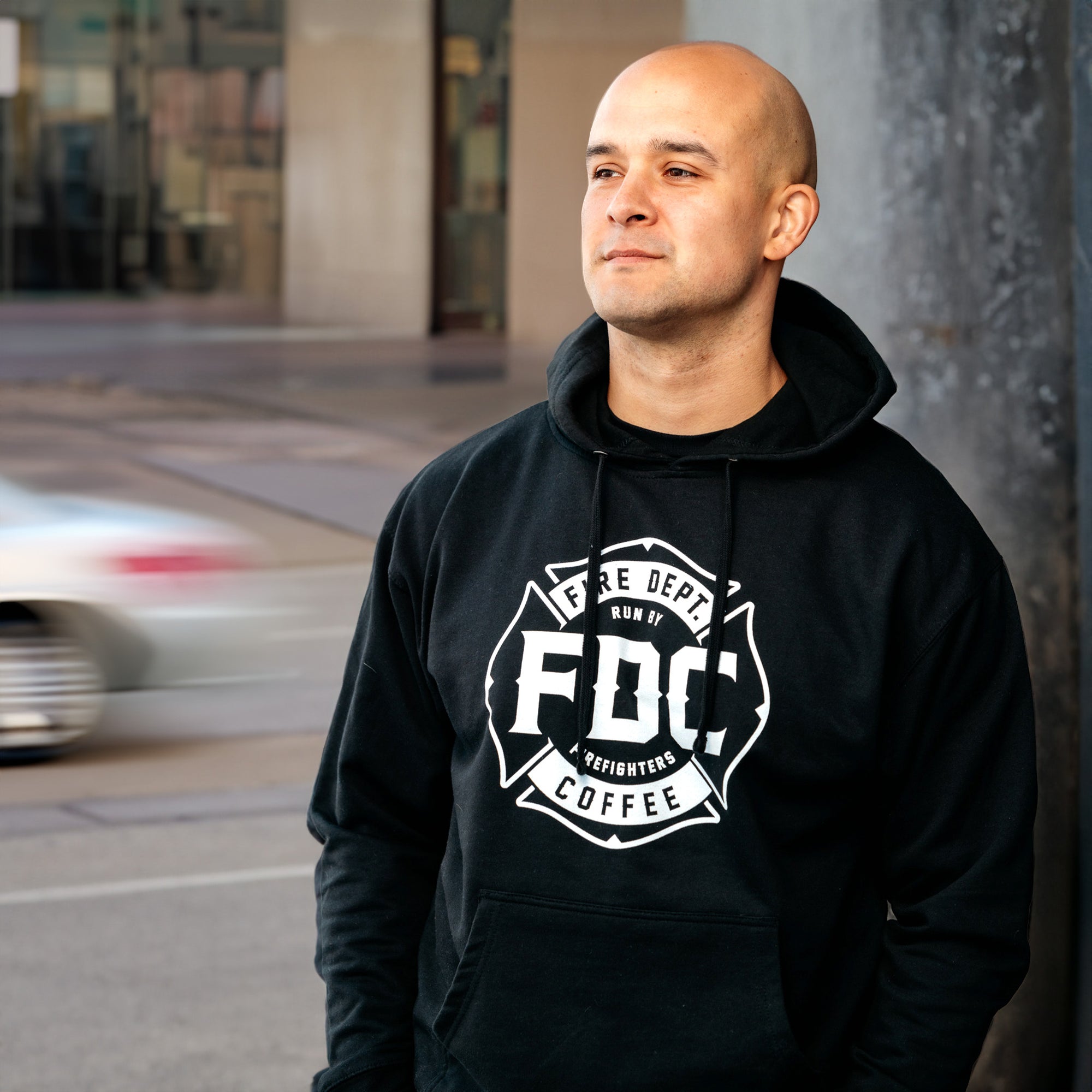 FIRE DEPARTMENT COFFEE BLACK HOODIE