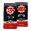 2 12 ounce packages of Fire Department Coffee's Dark Roast.