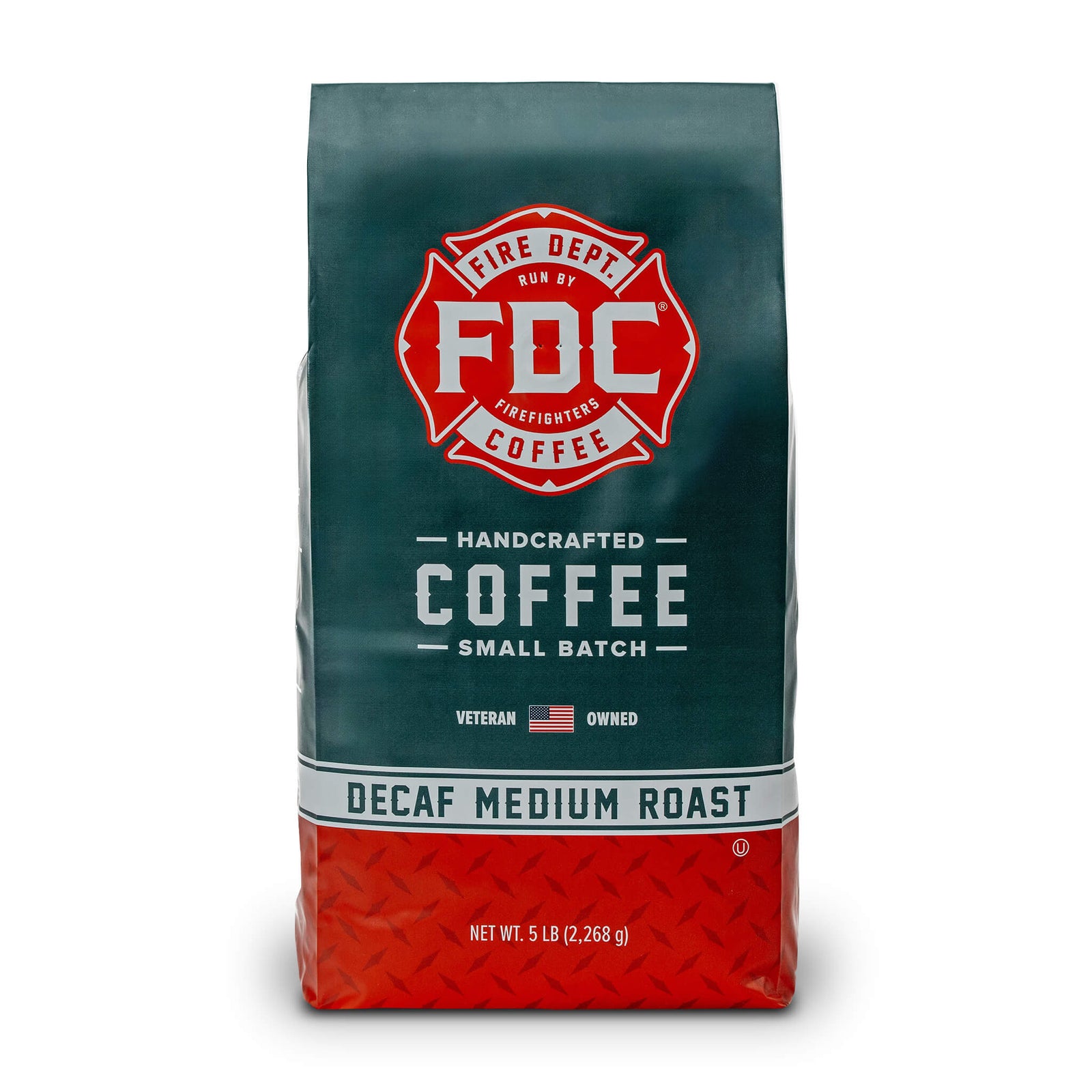 A 5lb bag of fire department coffee's decaf coffee