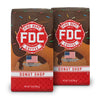 2 12-ounce packages of Fire Department Coffee's Donut Shop Coffee Roast on a white background.