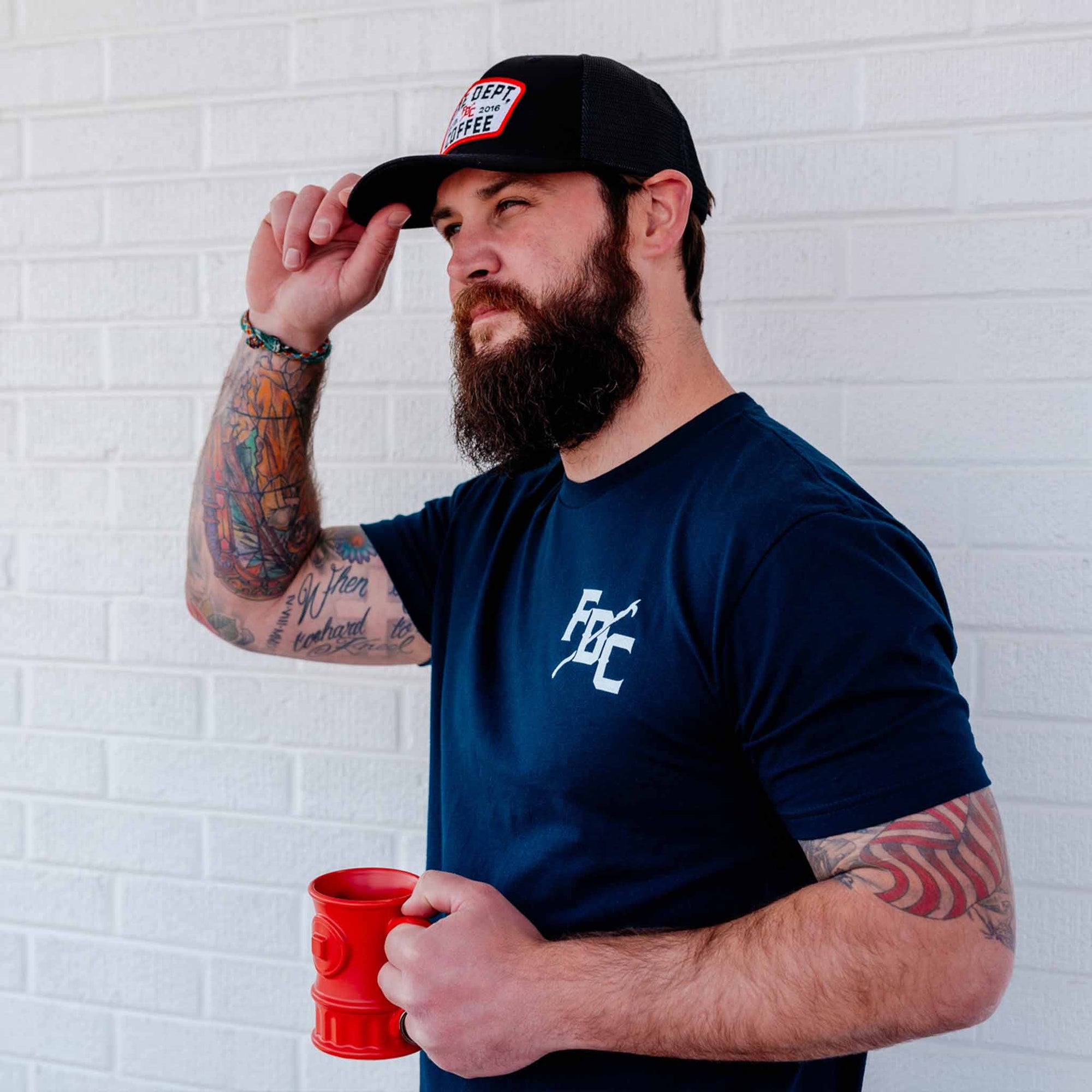 FIRE DEPARTMENT COFFEE BLACK KEYSTONE HAT