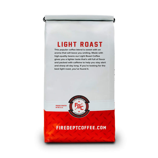 A 12-ounce package of Fire Department Coffee’s Light Roast.