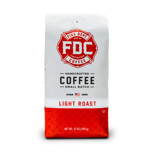 A 12-ounce package of Fire Department Coffee’s Light Roast.