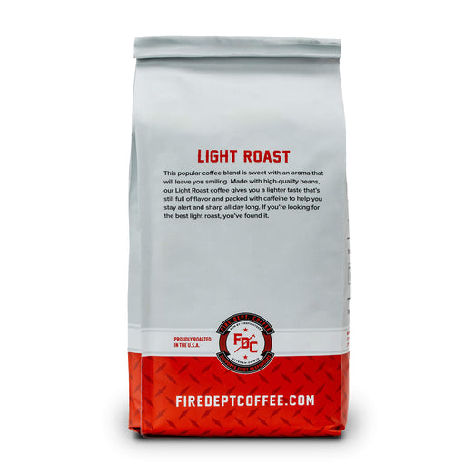 A five pound bag of Fire Department Coffee’s Light Roast.