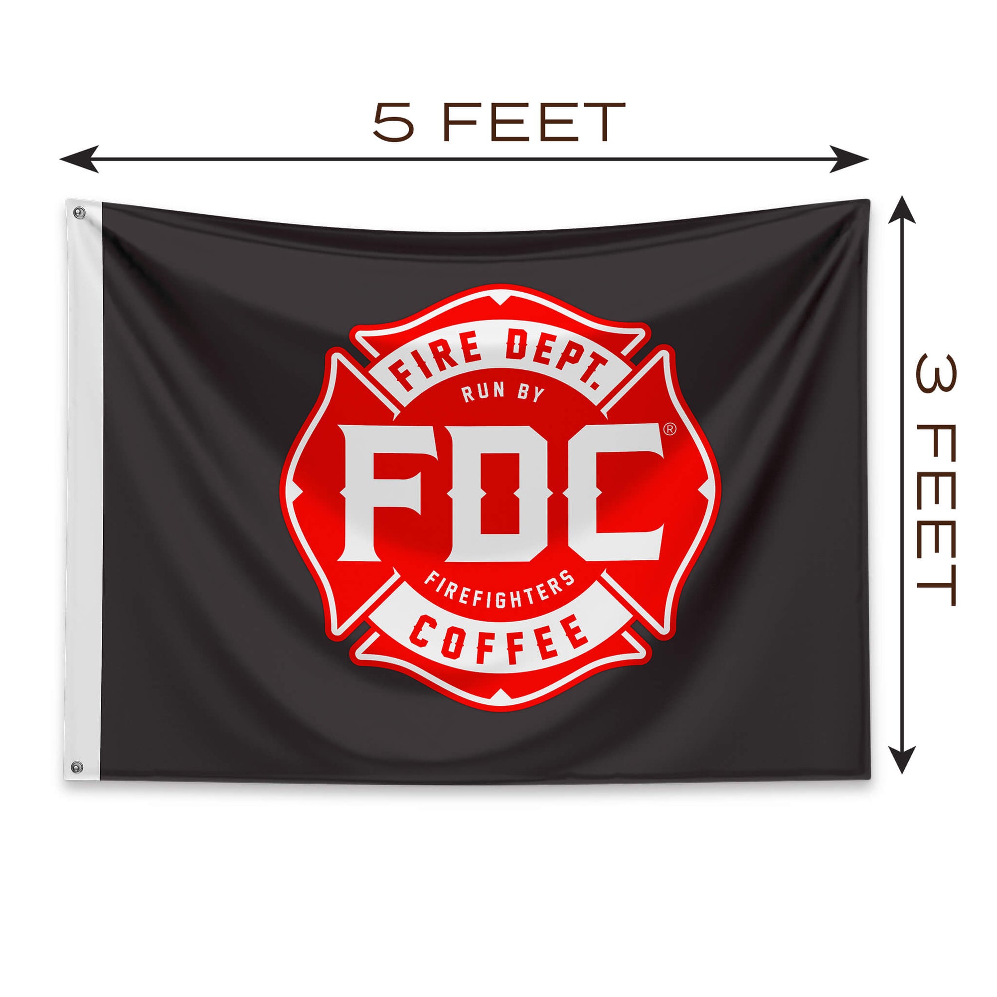 FIRE DEPARTMENT COFFEE FLAG