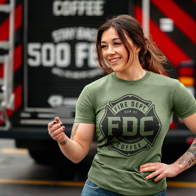 4 Fire Dept Coffee Maltese Cross Shirts