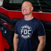 Jason wearing the Fire Dept Coffee Shirt