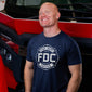 Jason wearing the Fire Dept Coffee Shirt