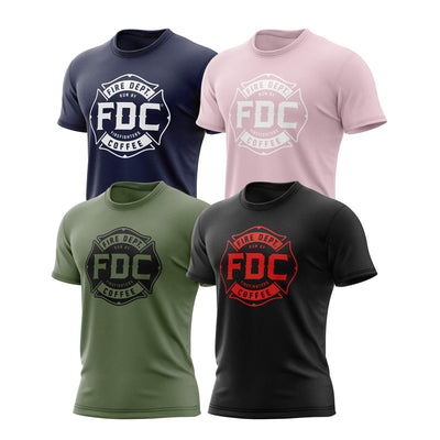 4 Fire Dept Coffee Maltese Cross Shirts