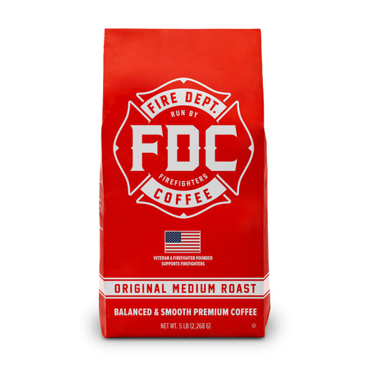 A 5-pound package of Fire Department Coffee’s Medium Roast.