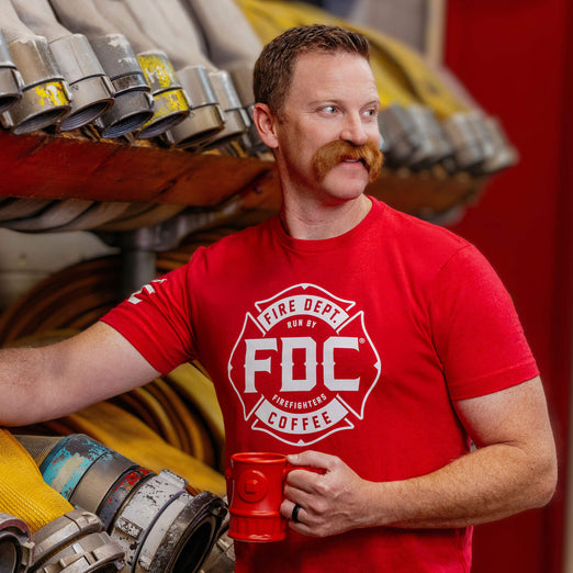 Feuerwehr Kaffee Rot Shirt