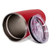 The inside of a 20oz red tumbler